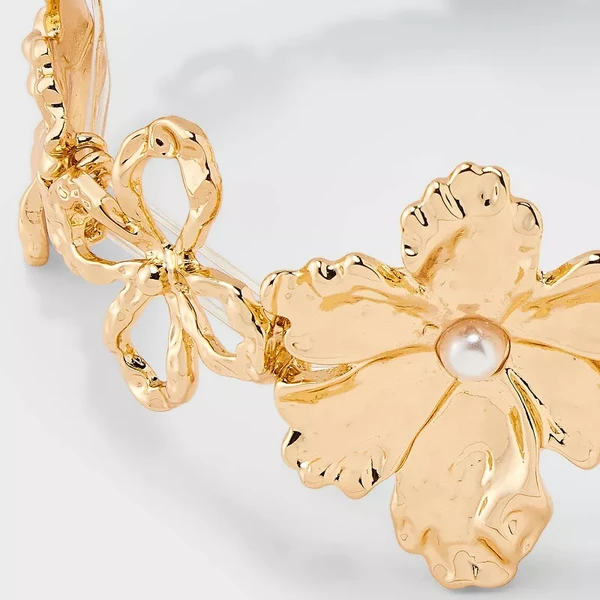 Stretch Flower Bracelet - Gold 4
