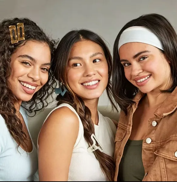 No Damage Stretch Fabric Headbands - Black/White/Grays - All Hair - 5pcs: Hair...