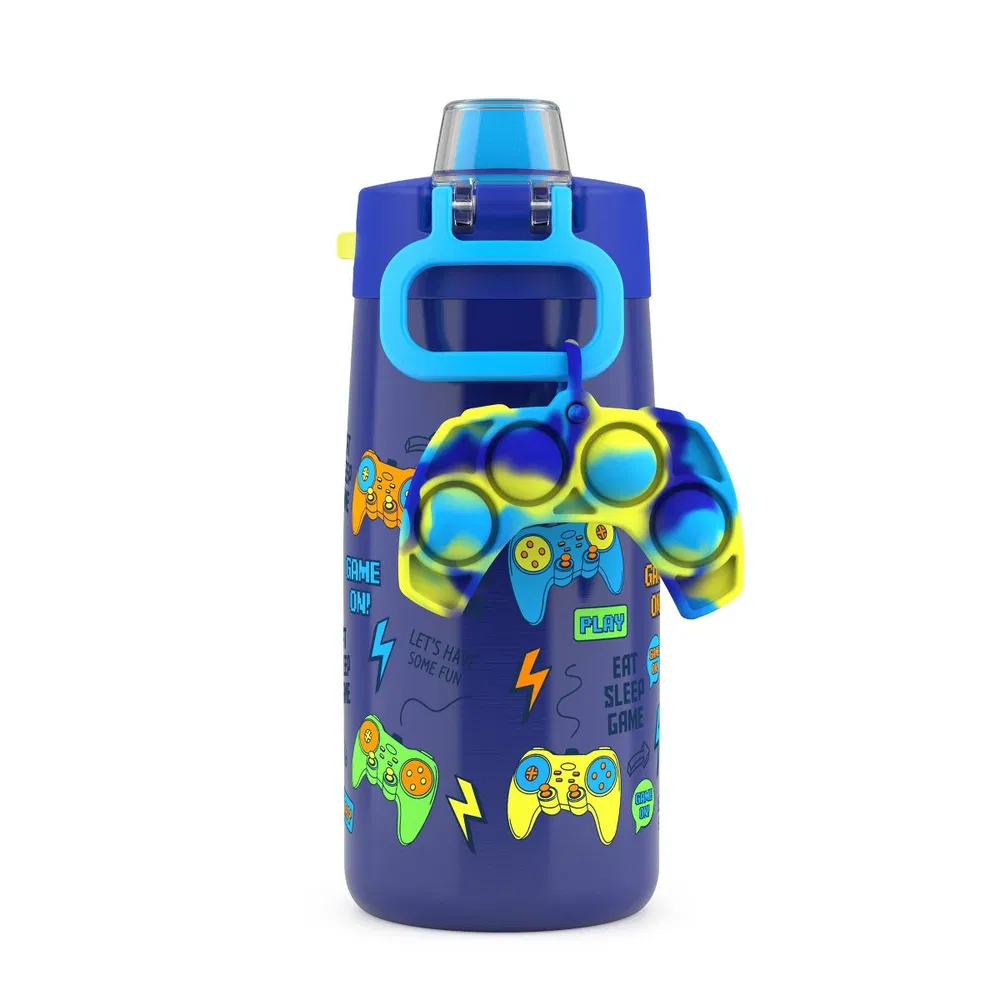 12oz Stainless Steel Water Bottle With Drinking Spout For Ki