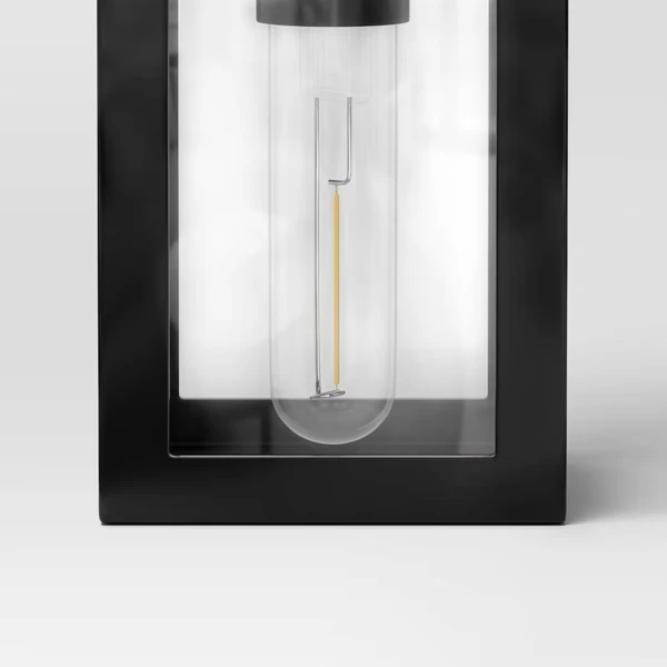 2pk Solar LED Outdoor Deck Lights Matte Black 5