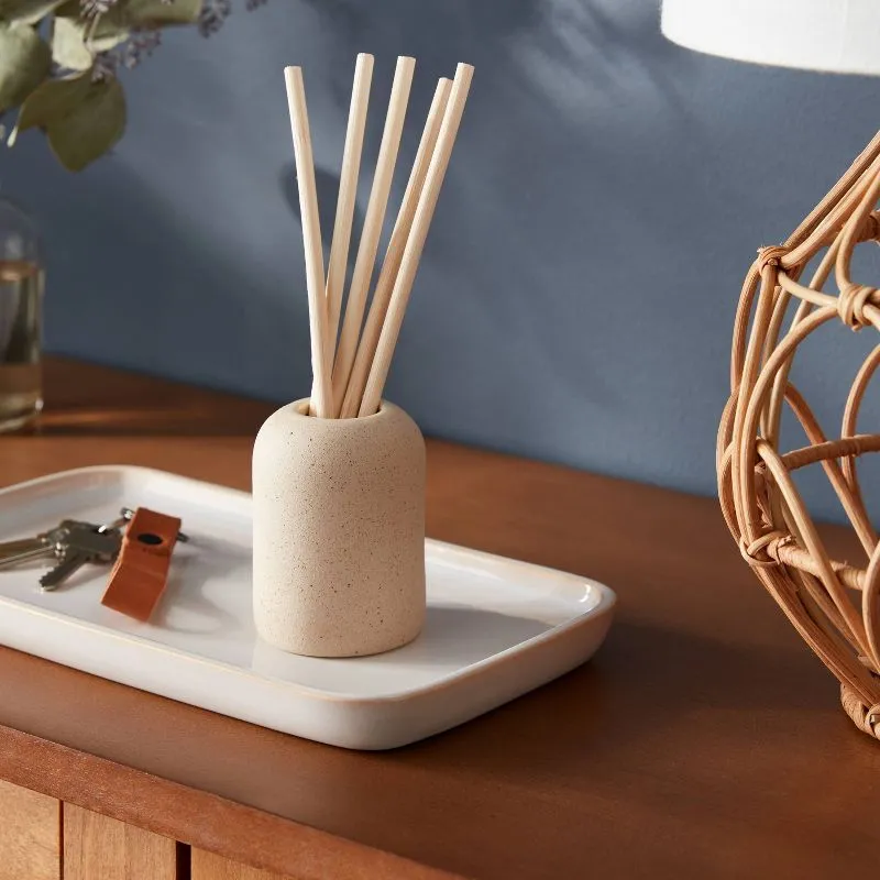 100ml Matte Textured Ceramic Lavender Eucalyptus Diffuser Gray: Home... 7