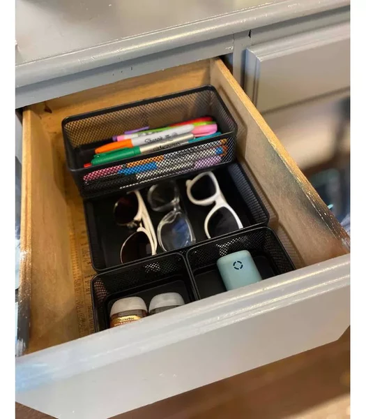 Mesh Desk Organizer Black: Steel Office Supplies & Desk Drawer Organizers... 5