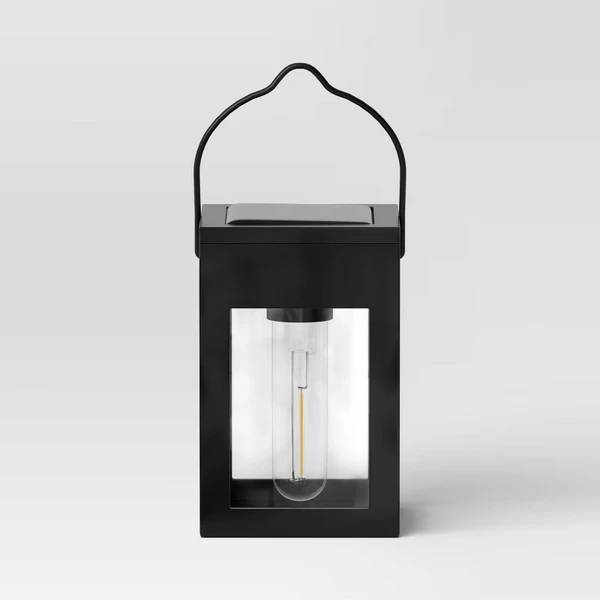 2pk Solar LED Outdoor Deck Lights Matte Black 4