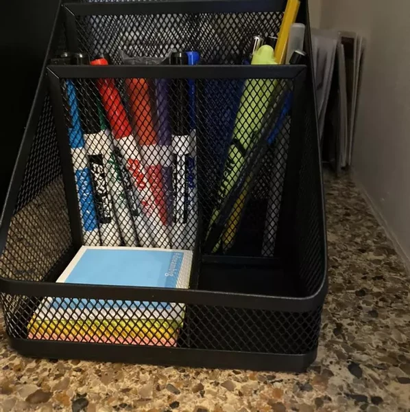 Mesh Medium Desktop Organizer Black 5