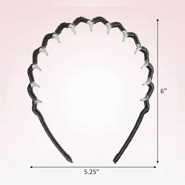 Fabric Covered Zig Zag Headband - Black - All Hair: Hair Styling, Fashion... 4