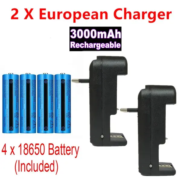 2 4 Stück 3000mAh 3.7V Akku Und