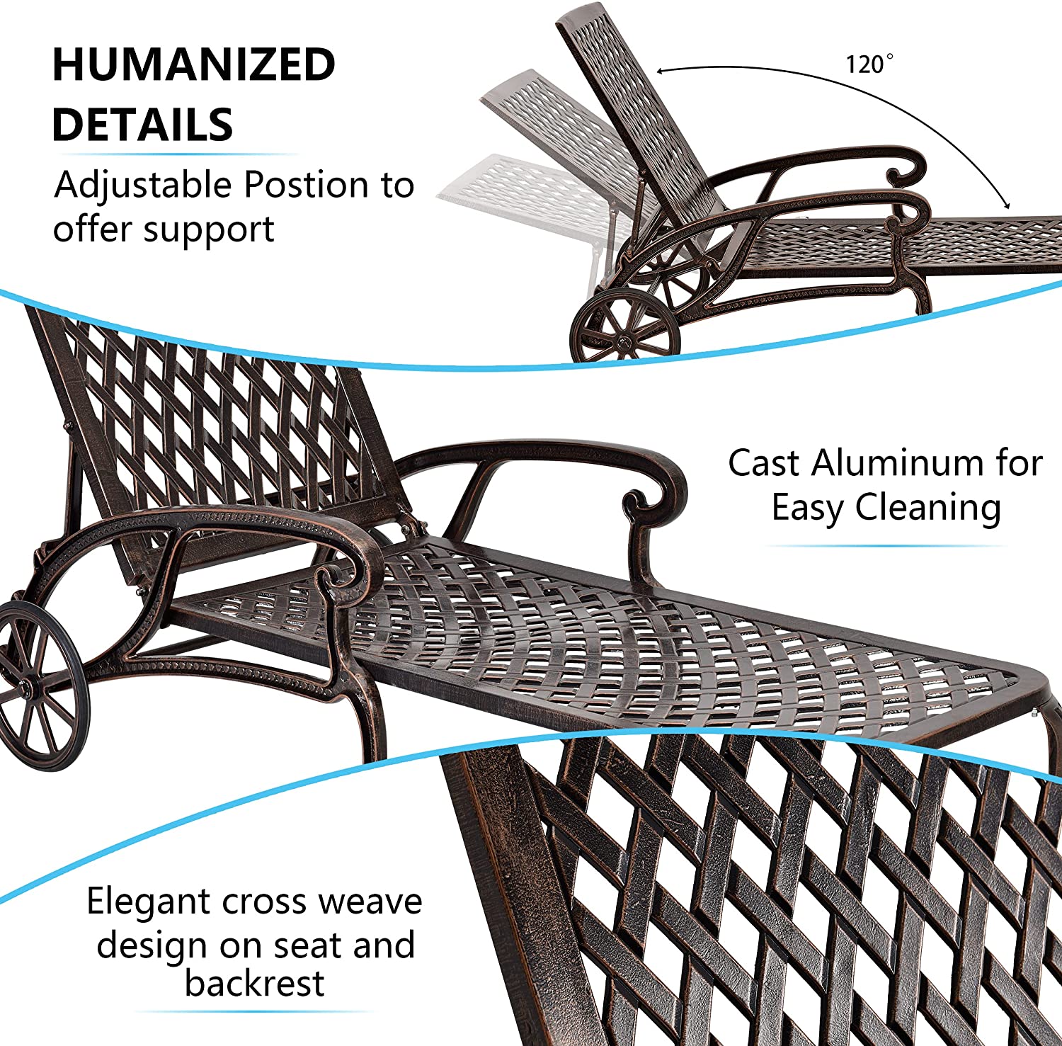 Aluminum Cast Lounge Chair, picture 4 of 4