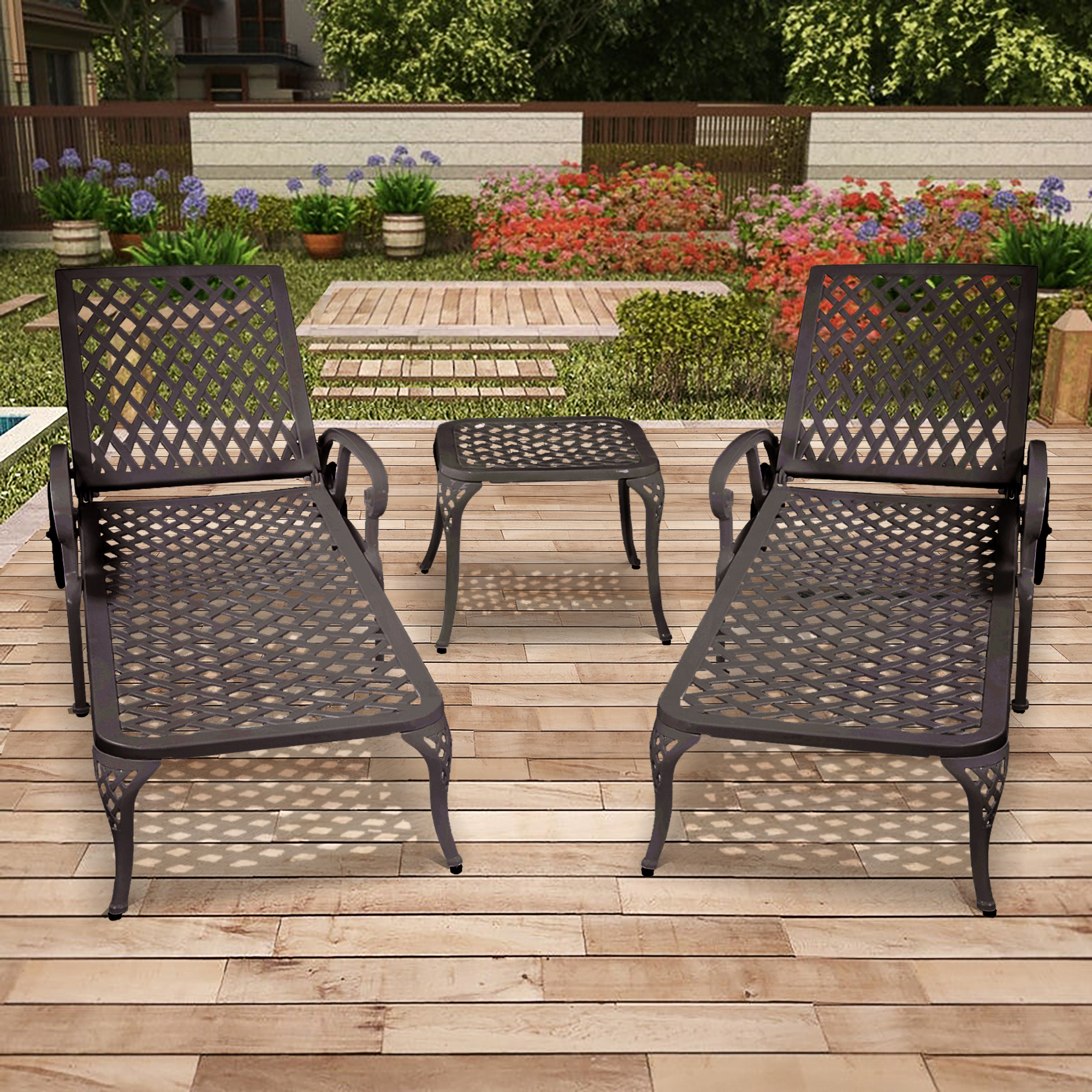 Aluminum Cast Lounge Chair, picture 3 of 4