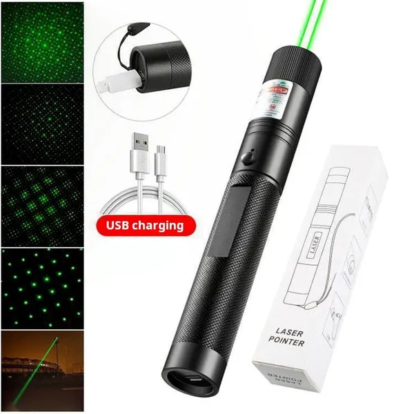 2in1 Starker Grüner Laserpointer Reichweite Präsentation Wiederaufladbar