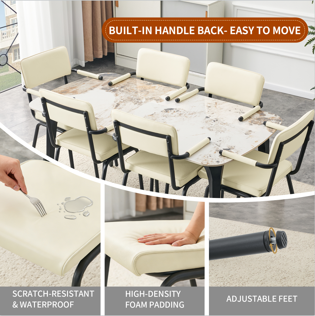Upholstered Dining Chairs Set of 4, picture 3 of 4