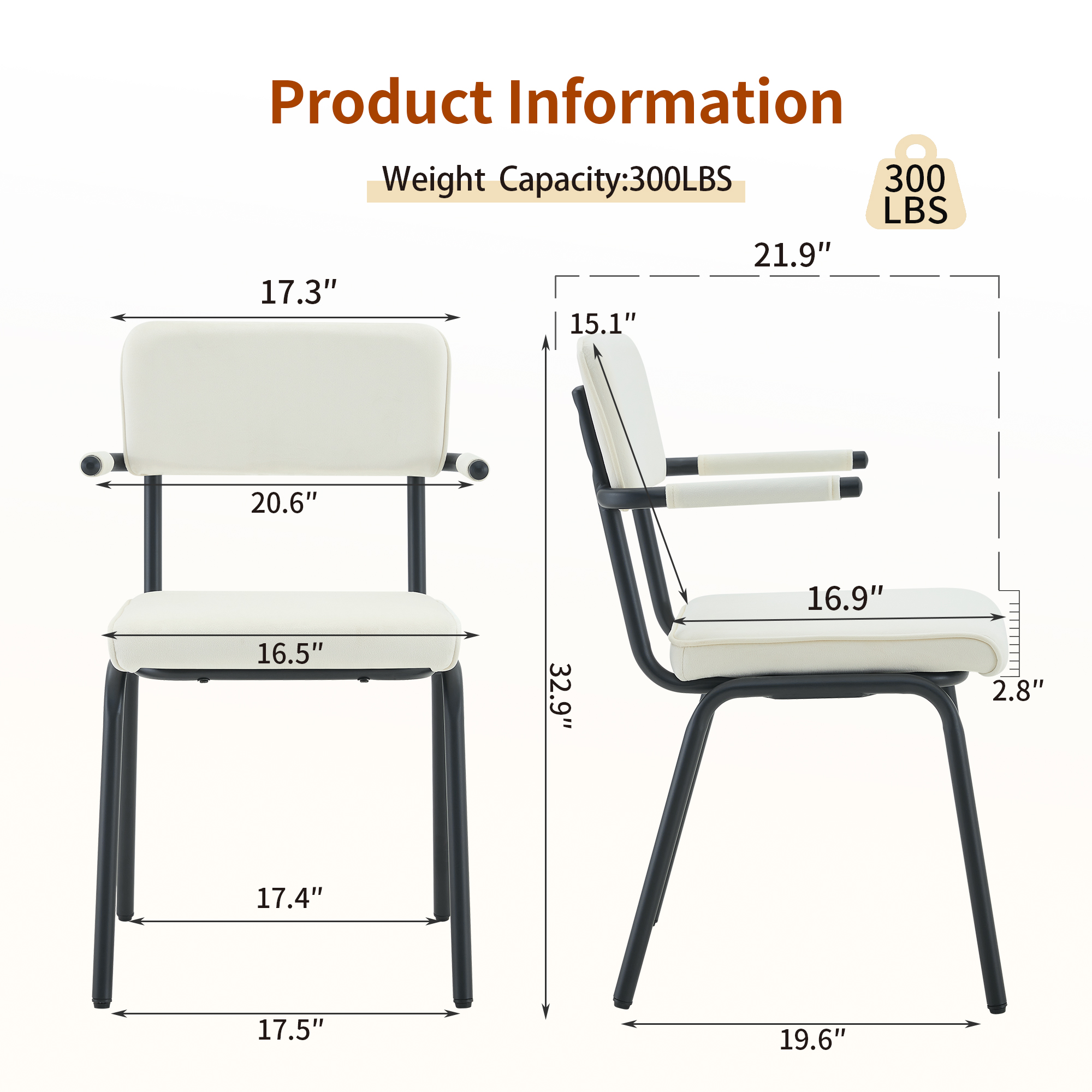 Upholstered Dining Chairs Set of 4, picture 3 of 4