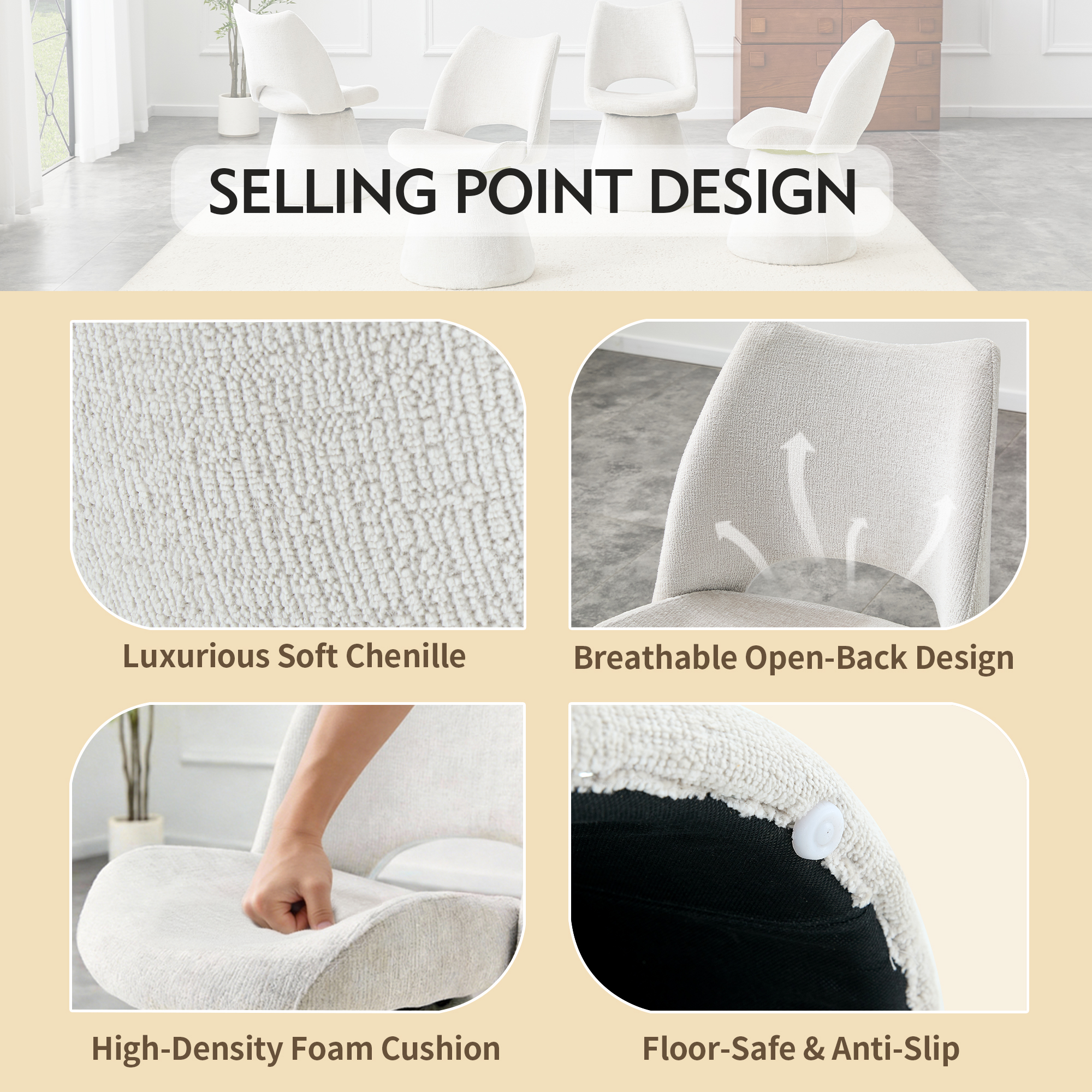 Chenille Accent Chair, picture 4 of 4