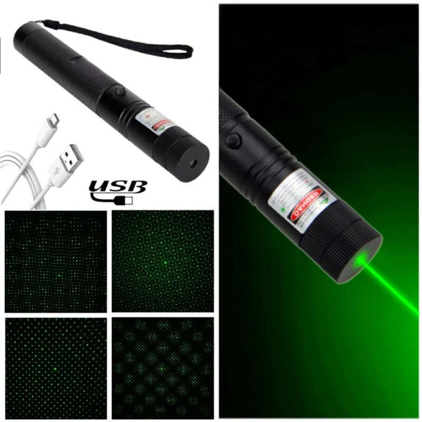 2in1 Starker Grüner Laserpointer Reichweite Präsentation Wiederaufladbar