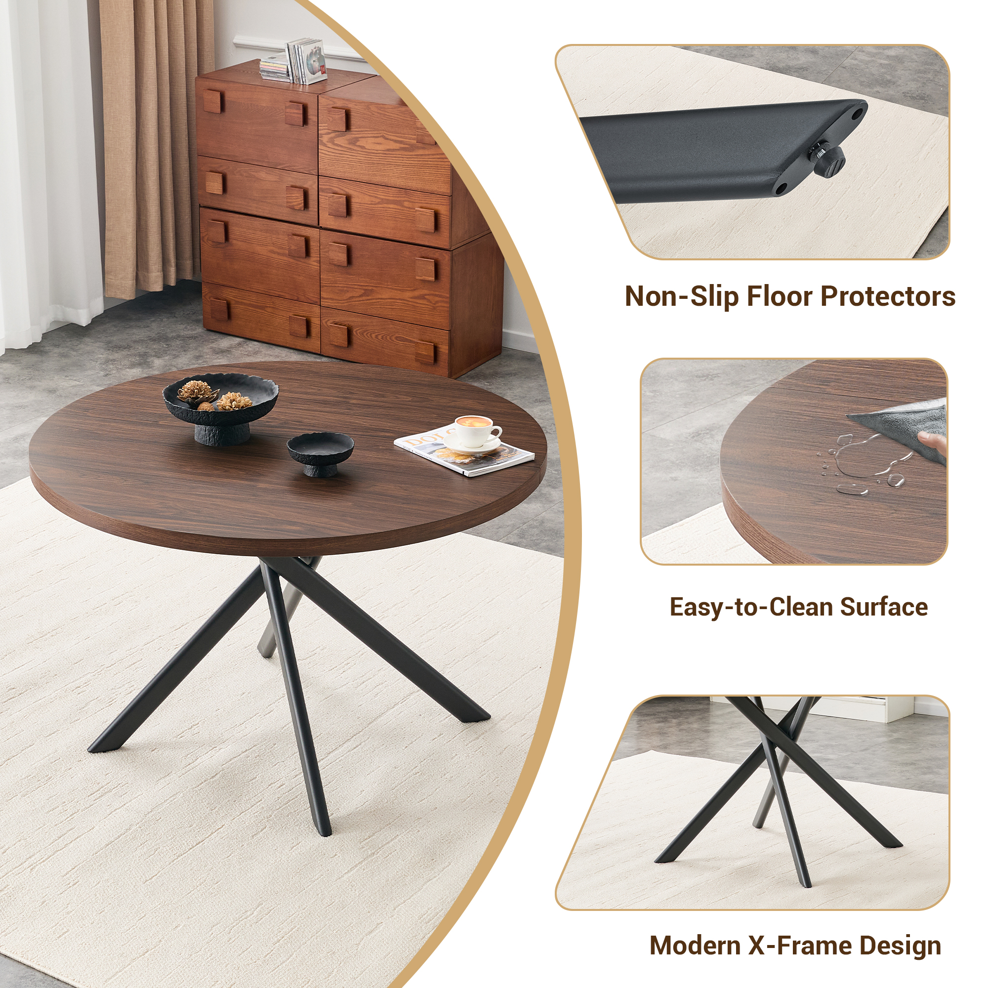 Round Foldable Dining Table, picture 4 of 4