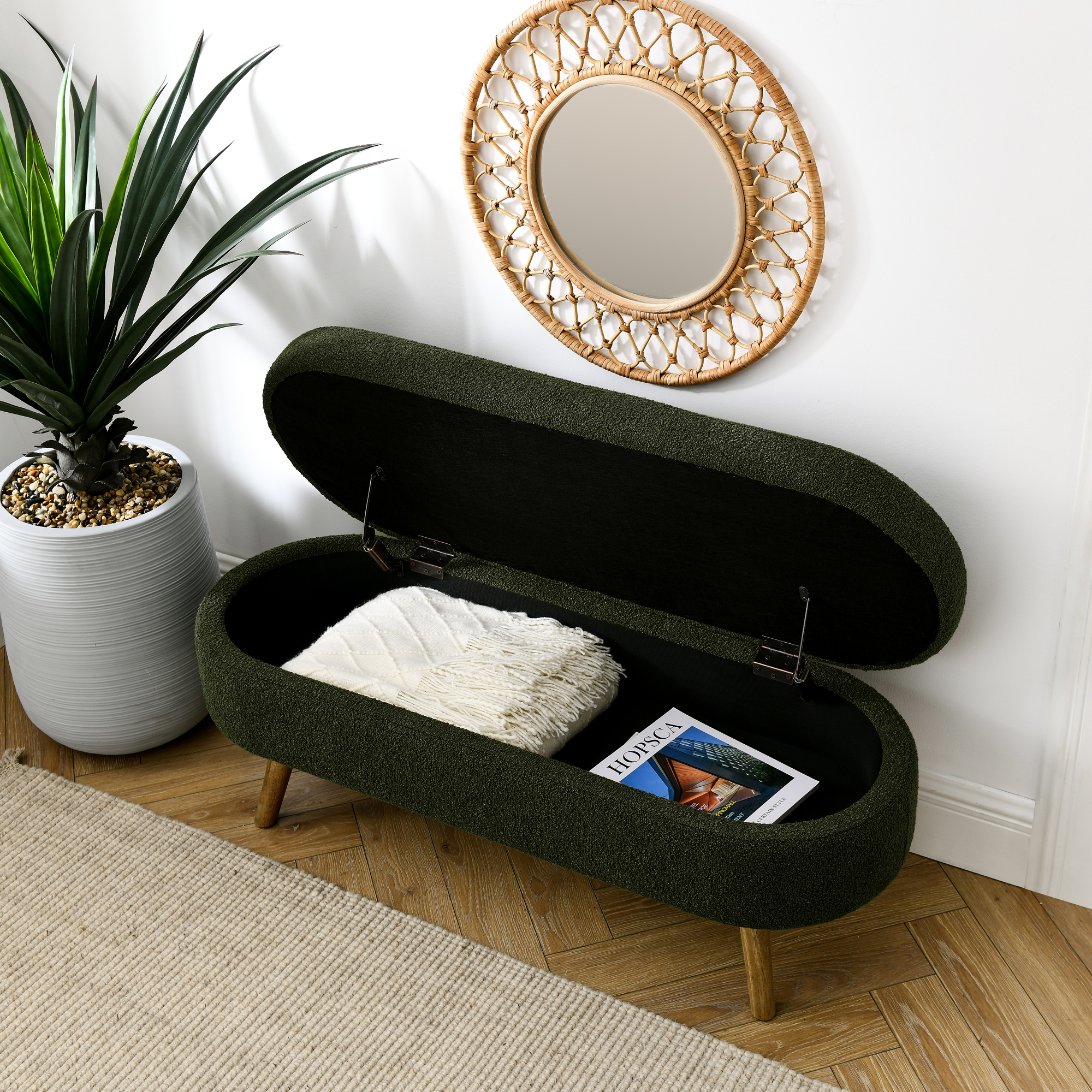 Oval Storage Ottoman Bench, picture 4 of 4
