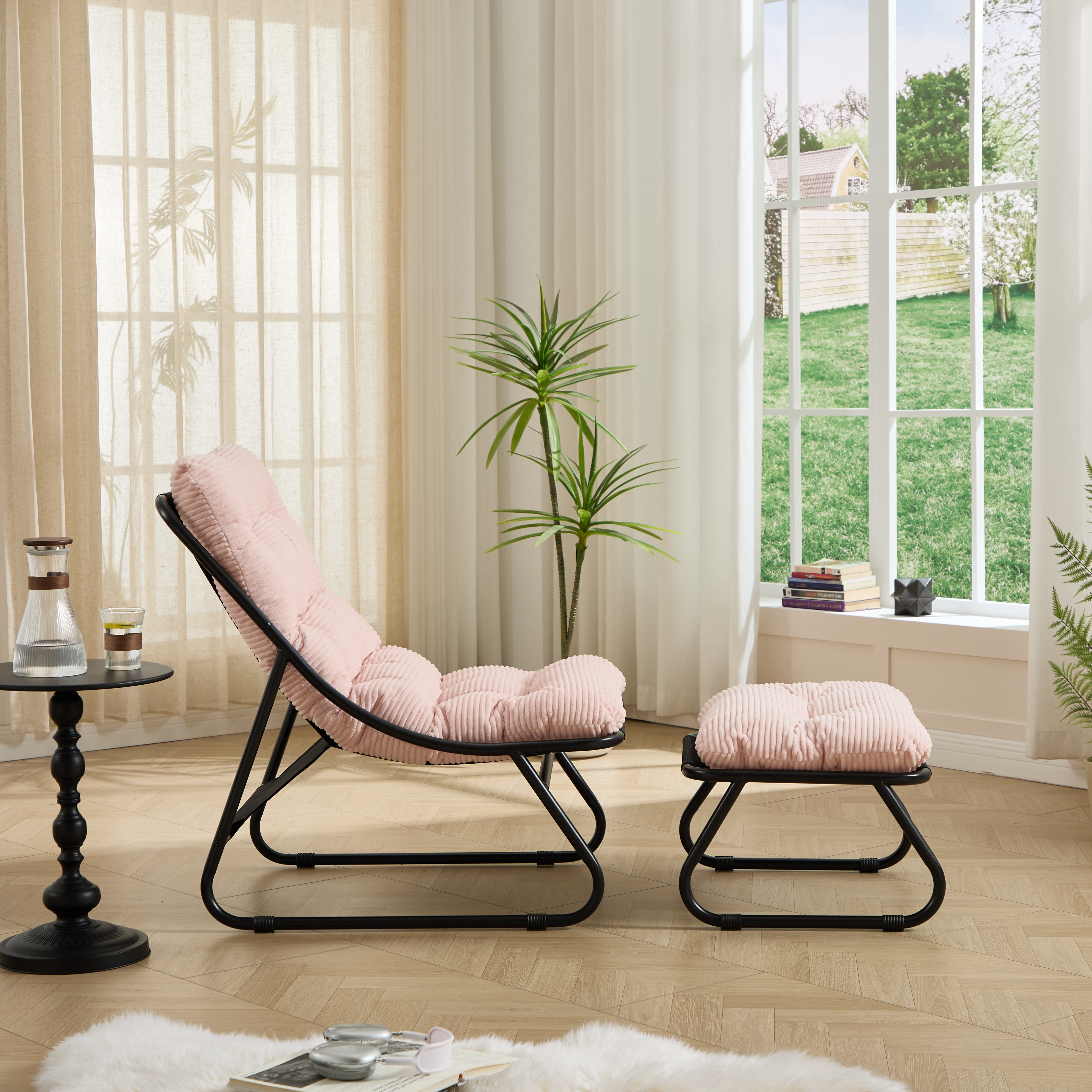 Patio Lounge Chair with Ottoman, picture 3 of 4