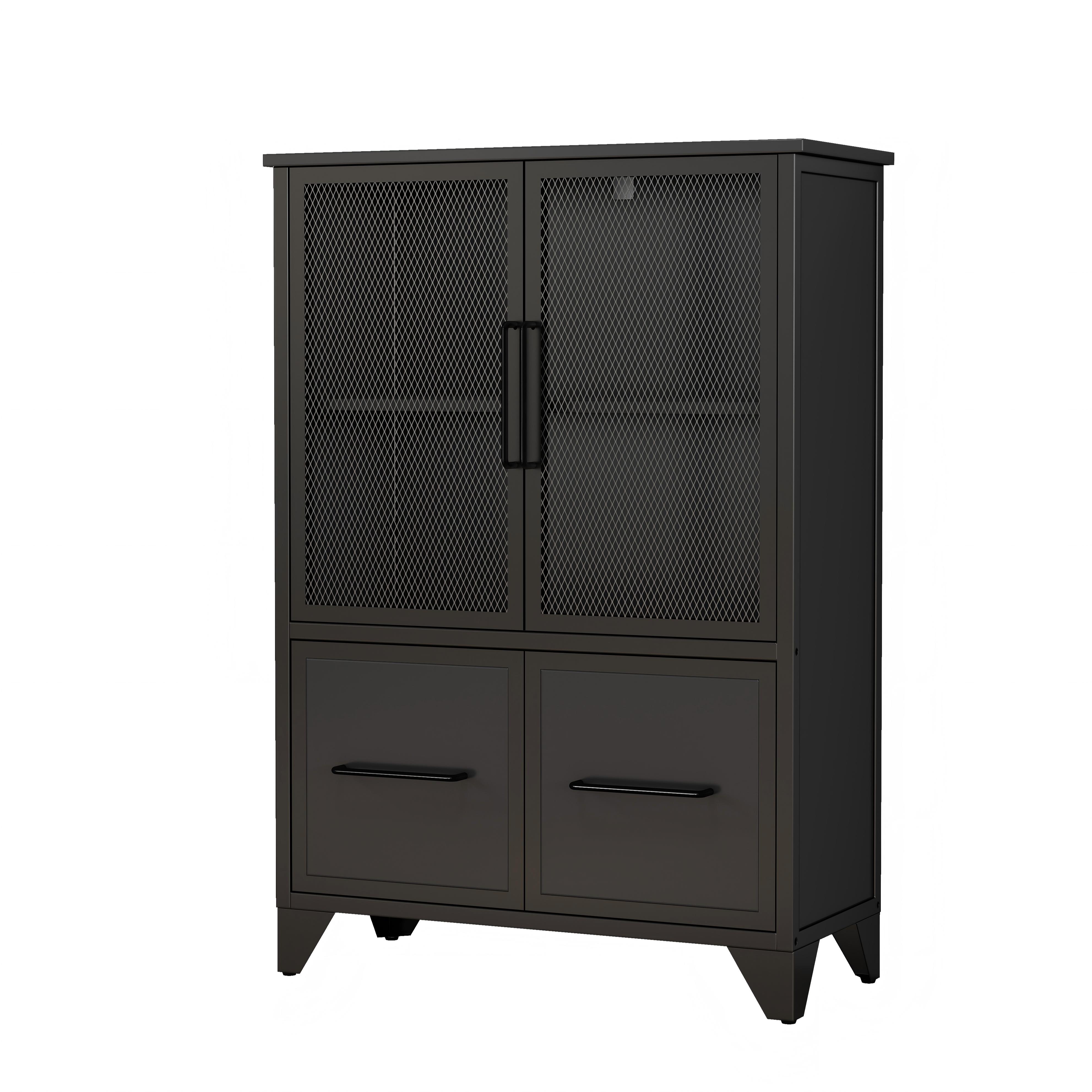 Storage Cabinet with Iron Doors