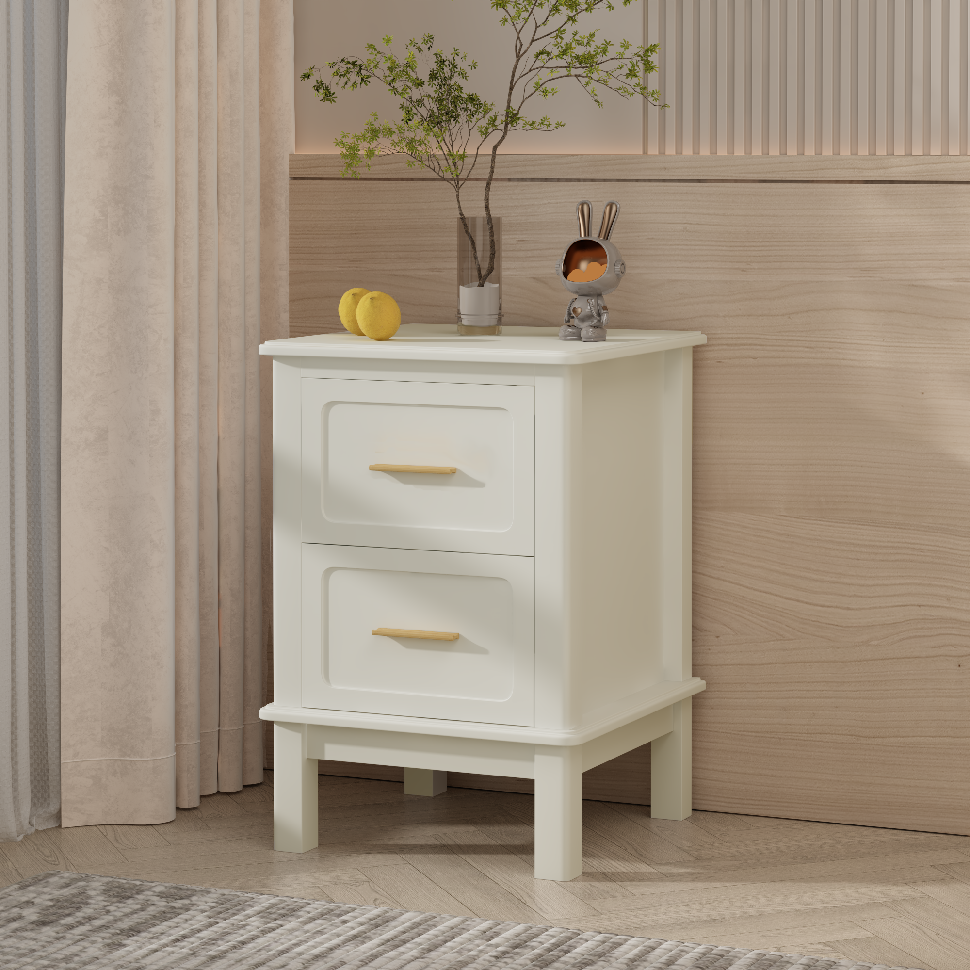 Two Drawer Nightstand, picture 2 of 5