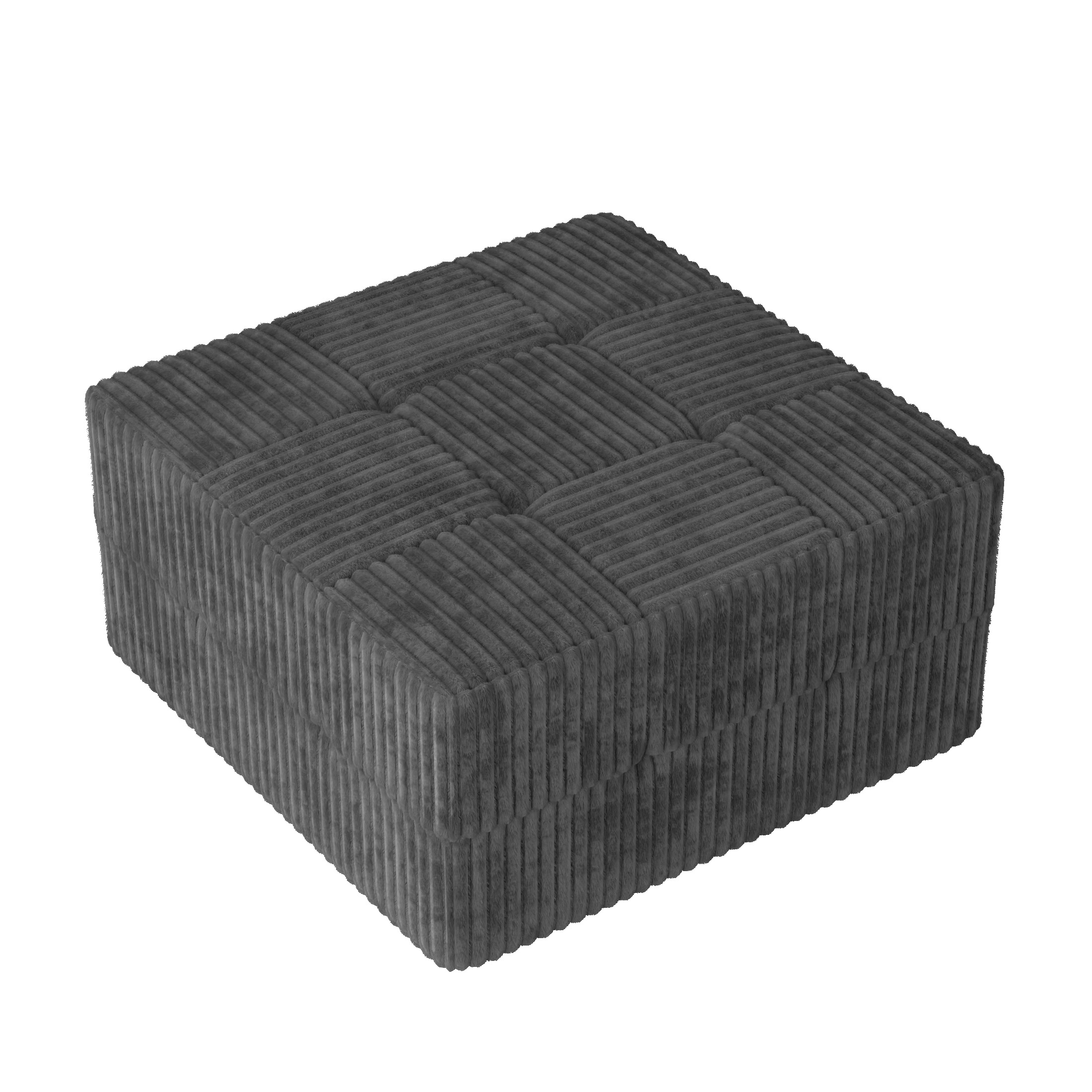Ottoman Sofa Compressed Sectional Sofa Modern Minimalist Style Corduroy Couch, Sleeper Sofa For Living Room, Bedroom, Comfy Compressed Sofa Couch Space-Efficient Design-grey