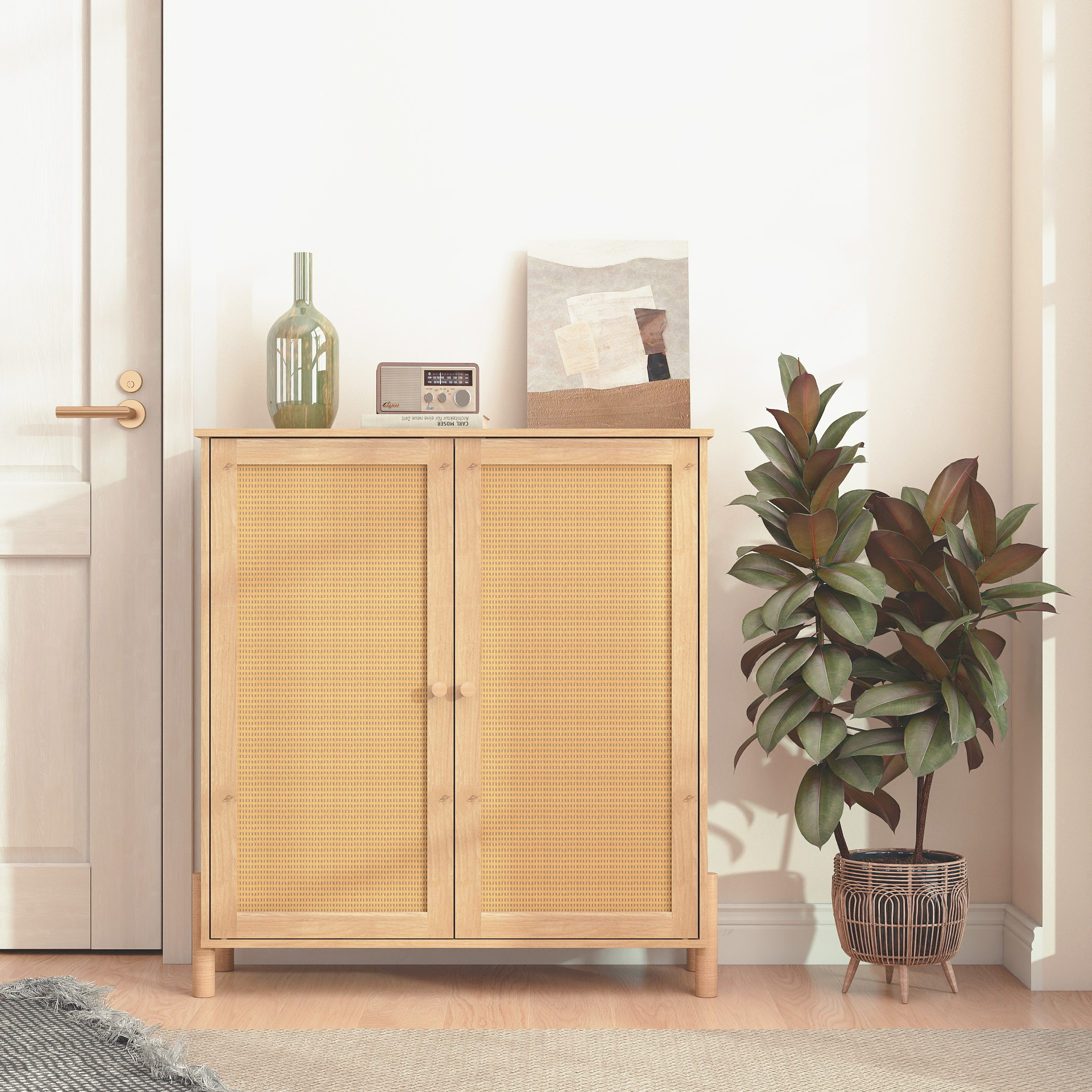 Rattan Door Storage Cabinet, picture 5 of 5