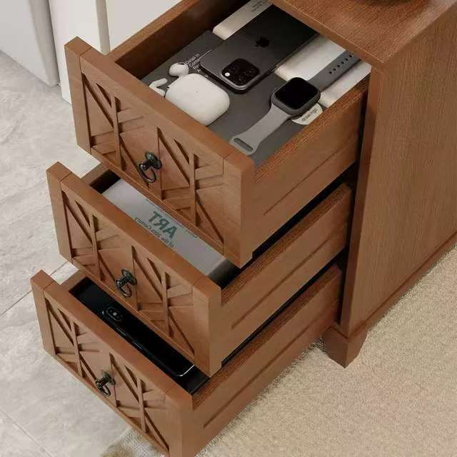 Wood End Table with Drawers, picture 4 of 5