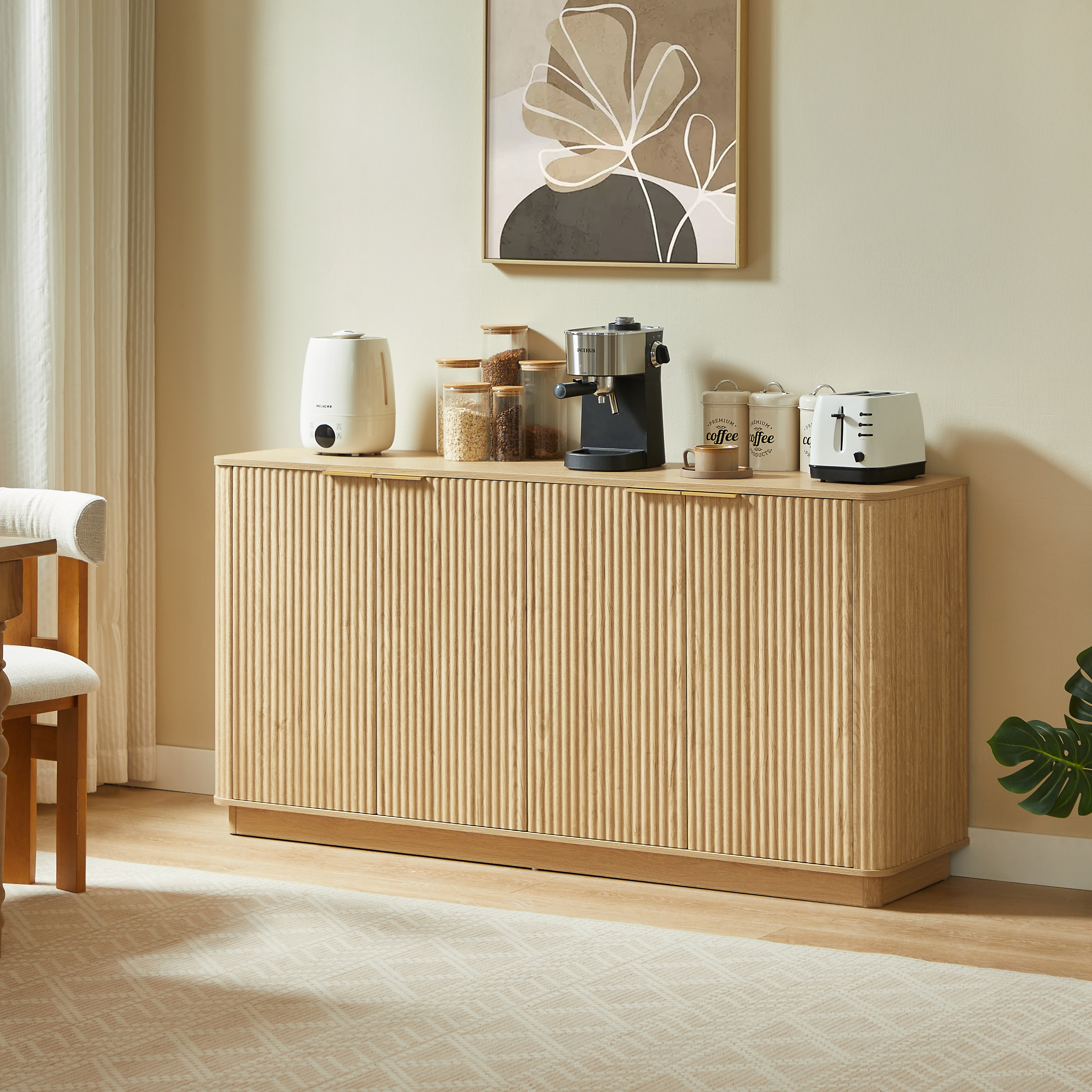 Oak Sideboard Buffet Cabinet, picture 2 of 5