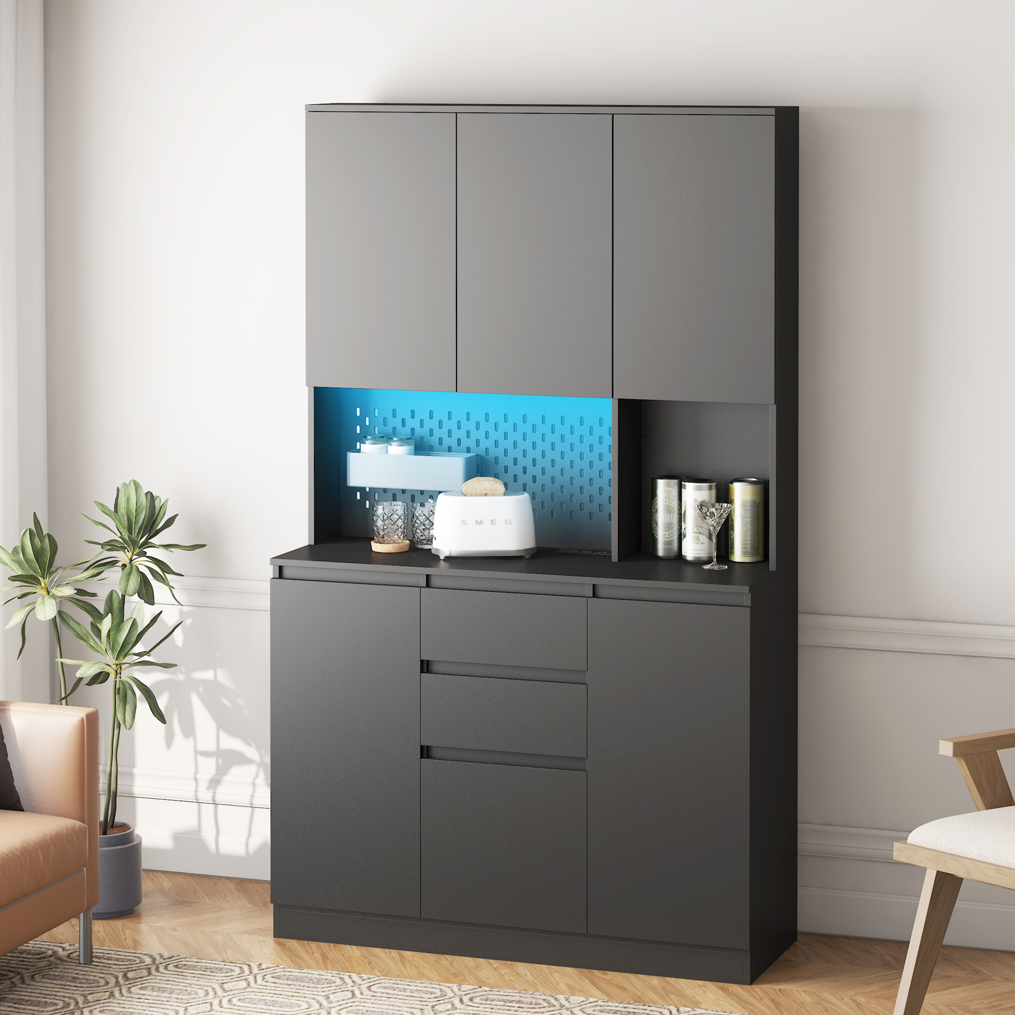 Freestanding Kitchen Pantry Cabinet, picture 2 of 4