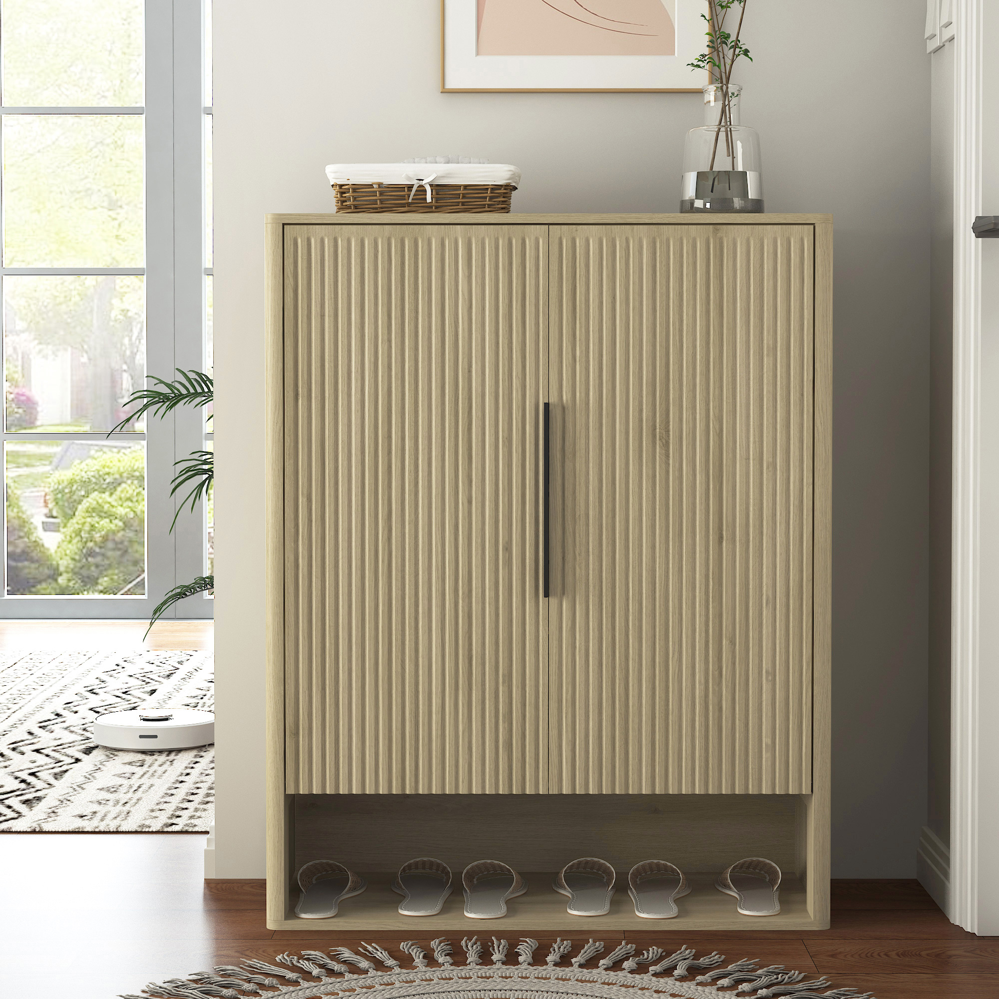 Wooden Shoe Storage Cabinet, picture 3 of 4