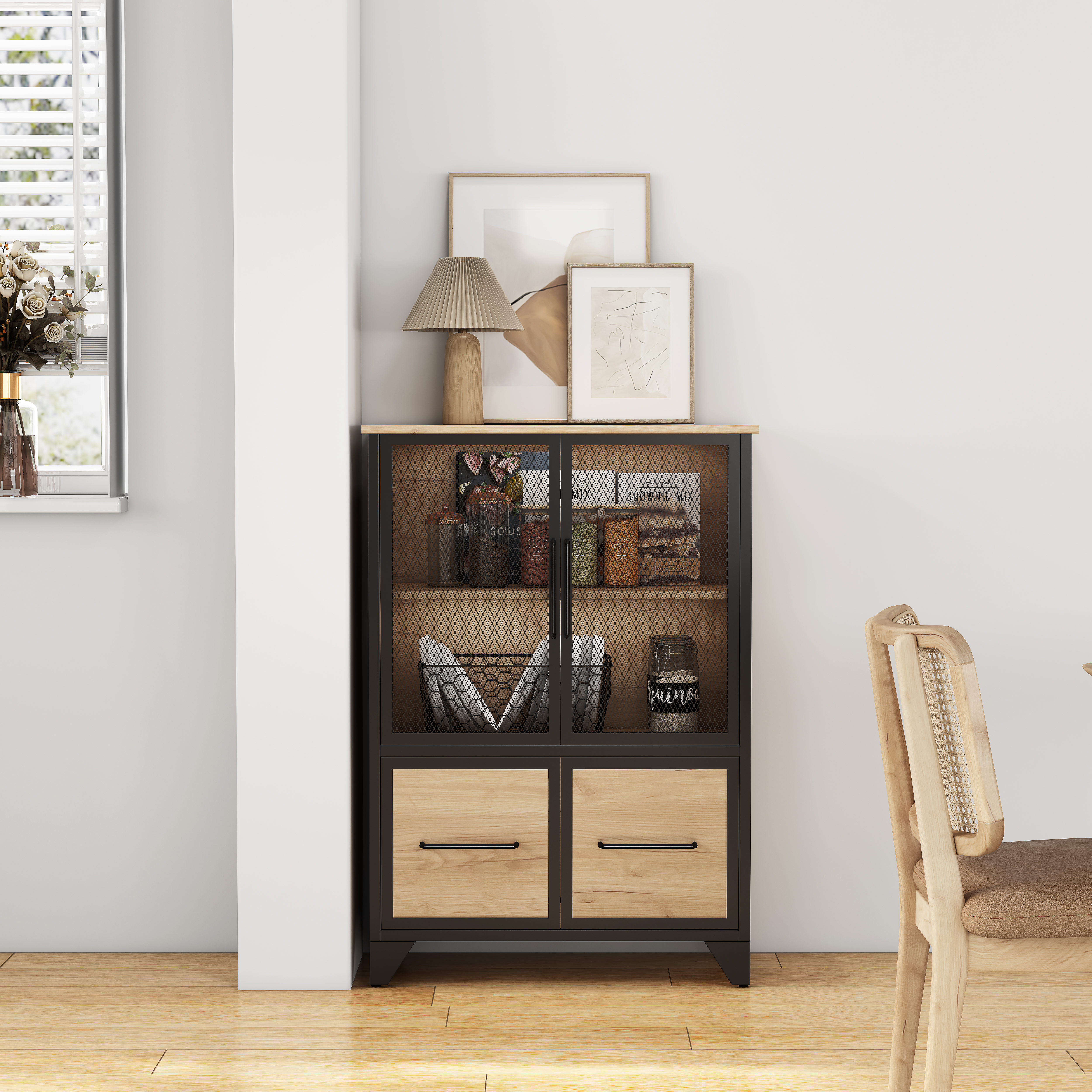 Storage Cabinet with 4 Iron Doors, picture 4 of 4