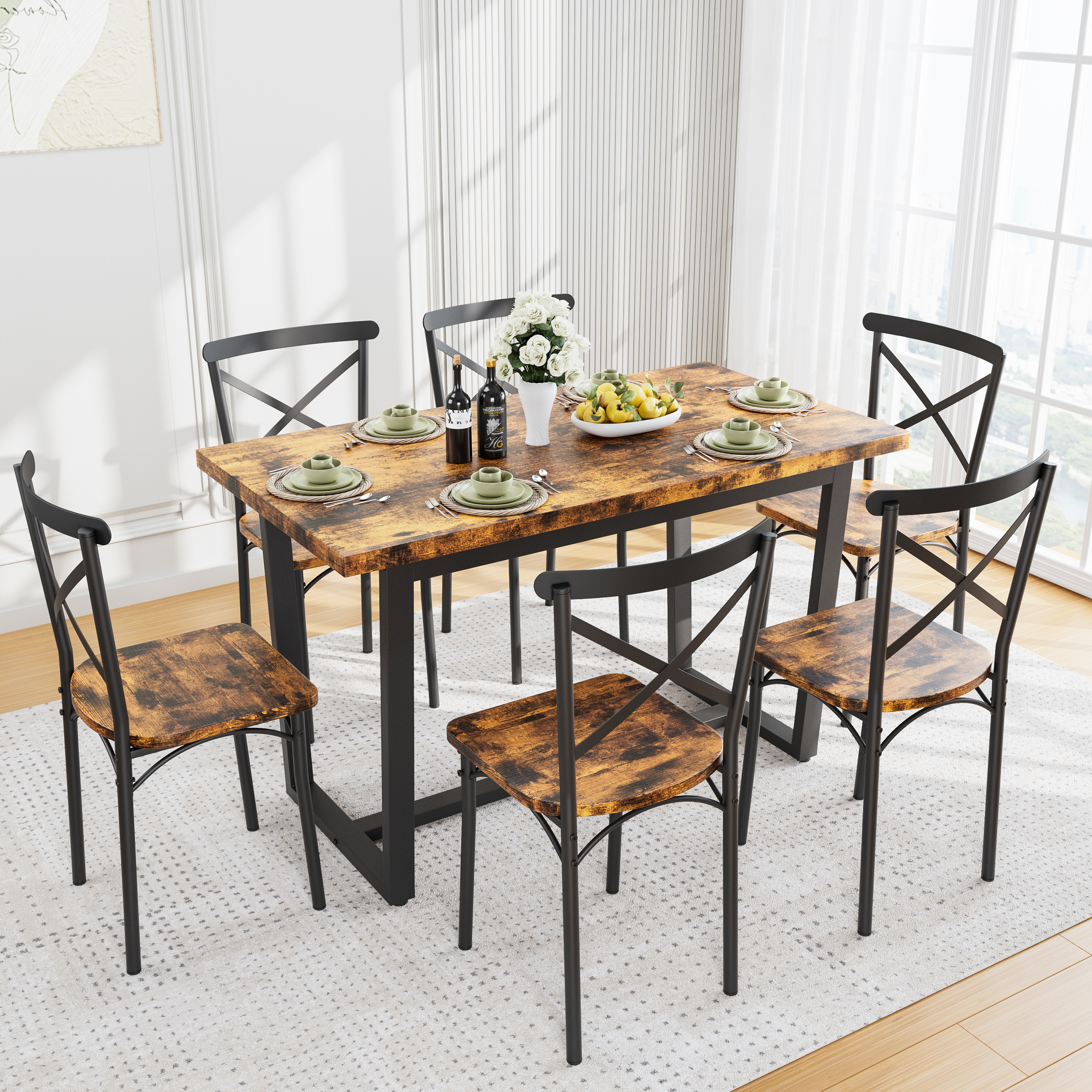 7 Piece Dining Table Set, picture 5 of 5