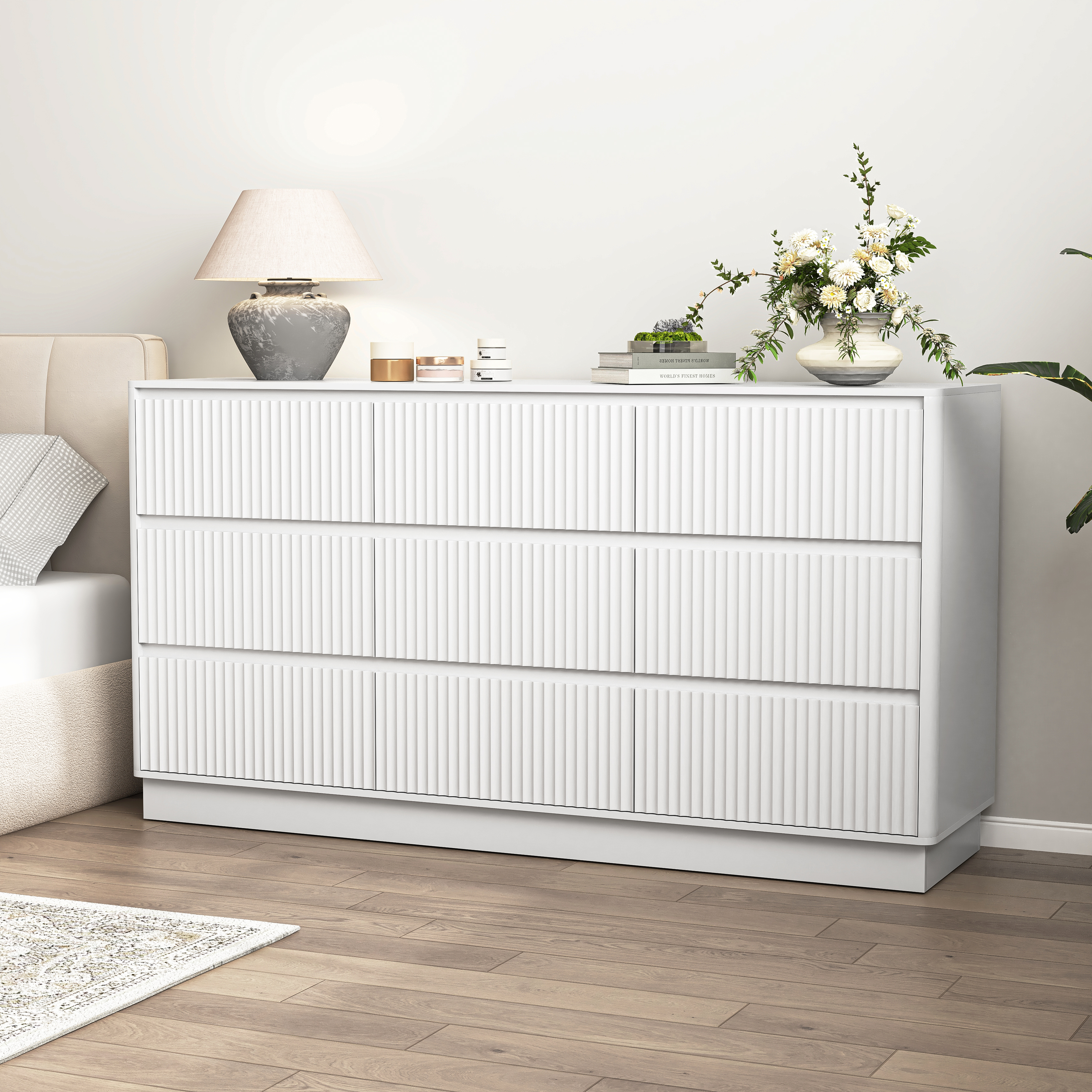 9 Drawer Wood Dresser