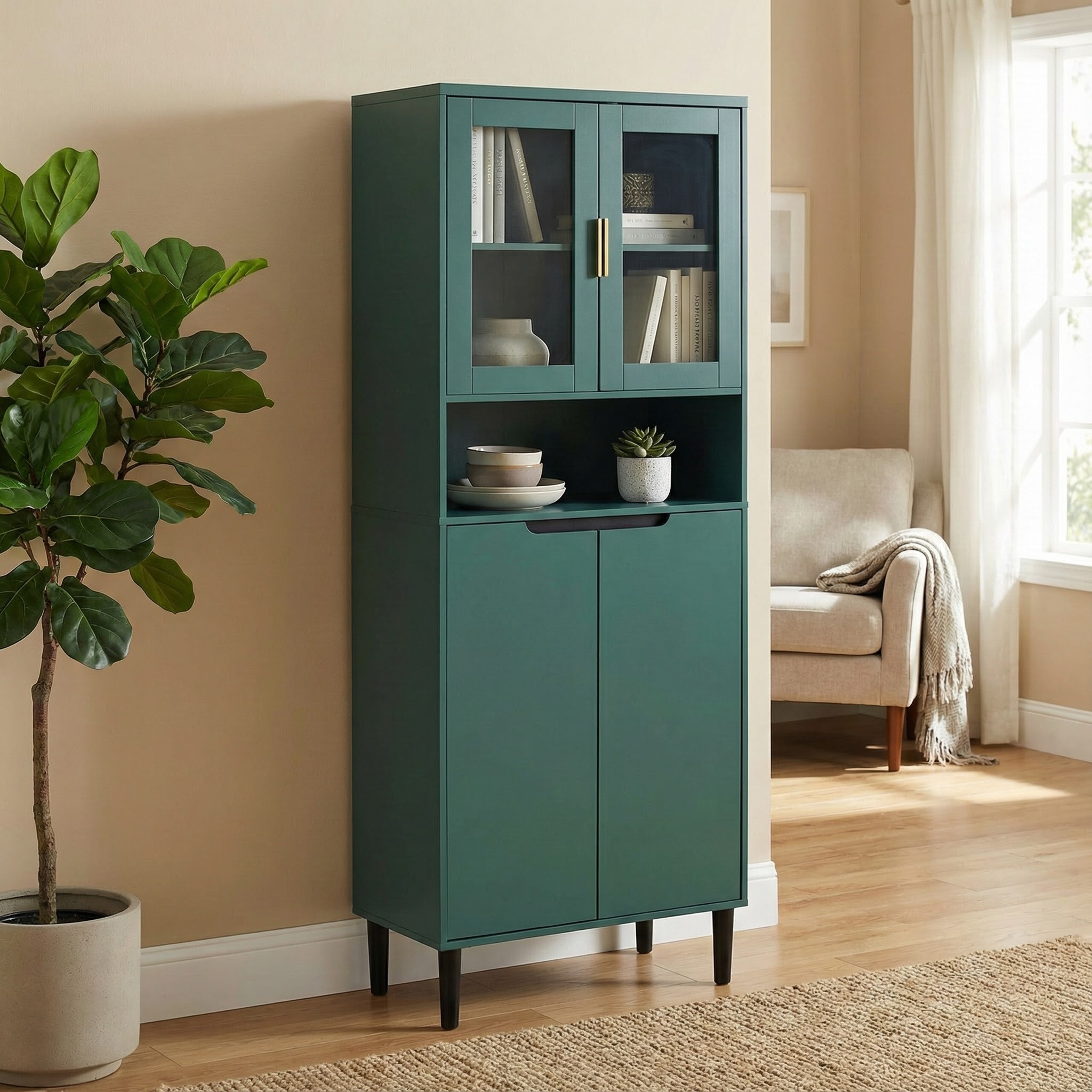 Tall Glass Door Bookcase, picture 2 of 4