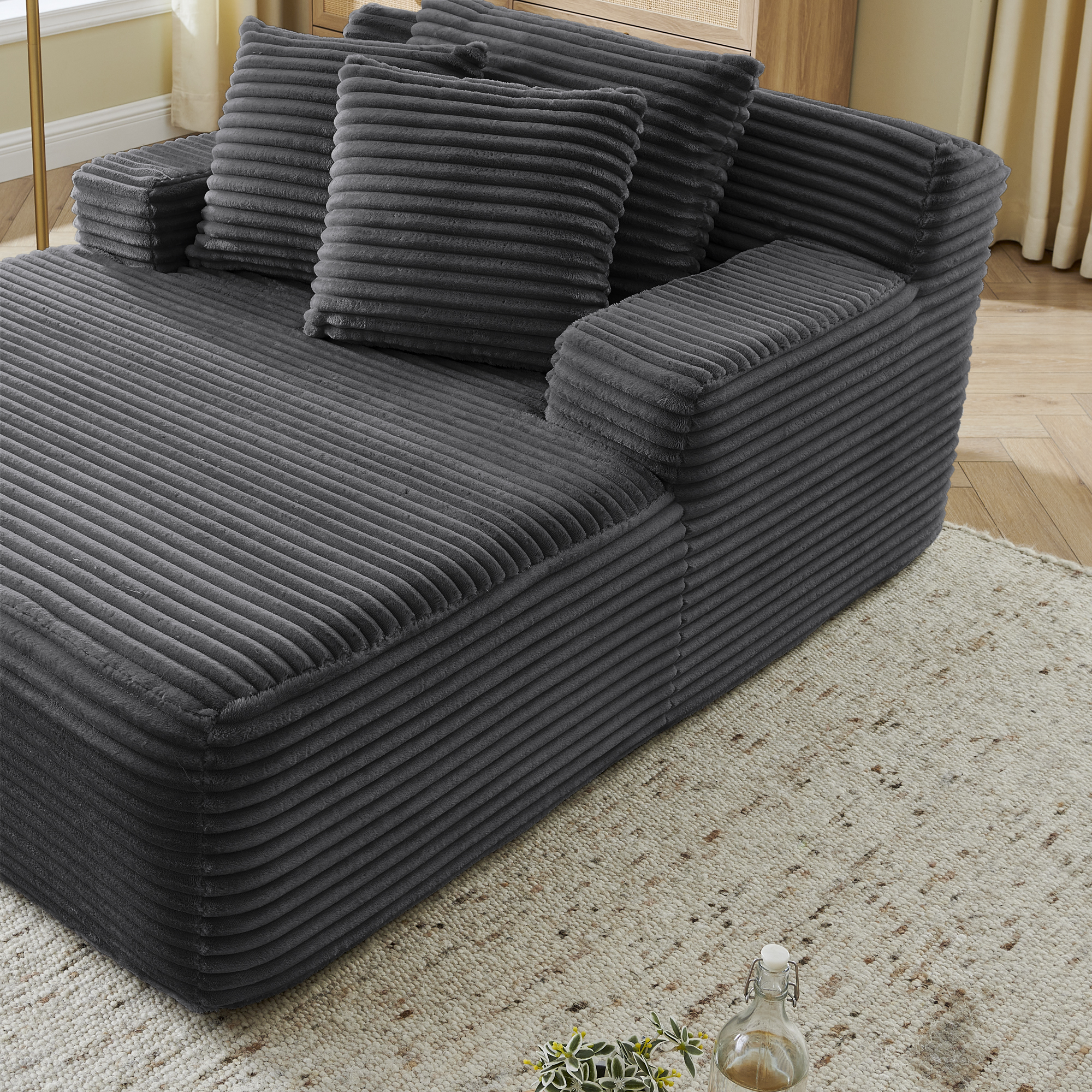 Velvet Lazy Sofa Chair, picture 4 of 4
