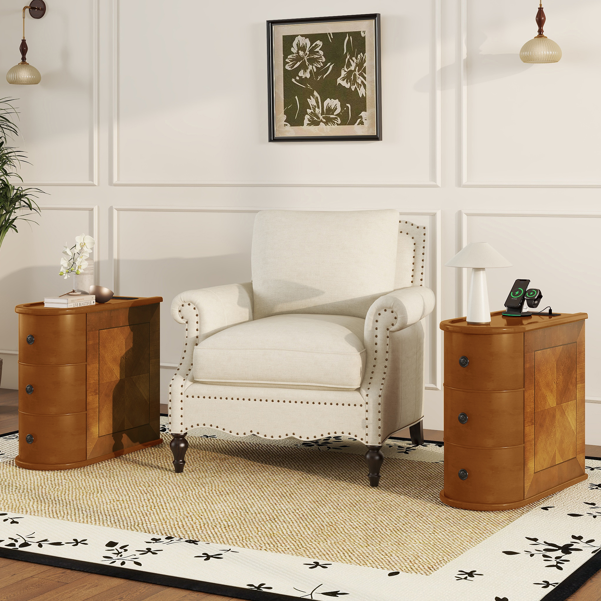Rubber Wood End Table, picture 3 of 4