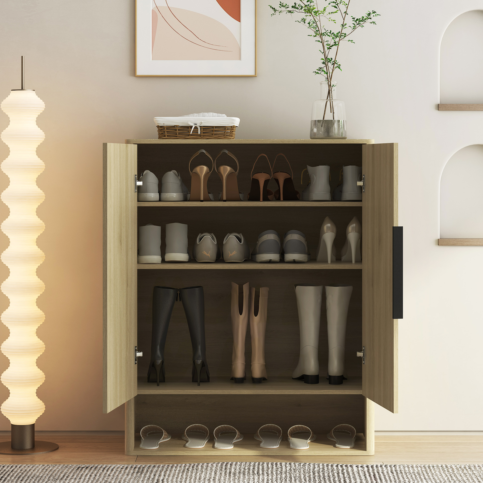 Wooden Shoe Storage Cabinet, picture 2 of 4