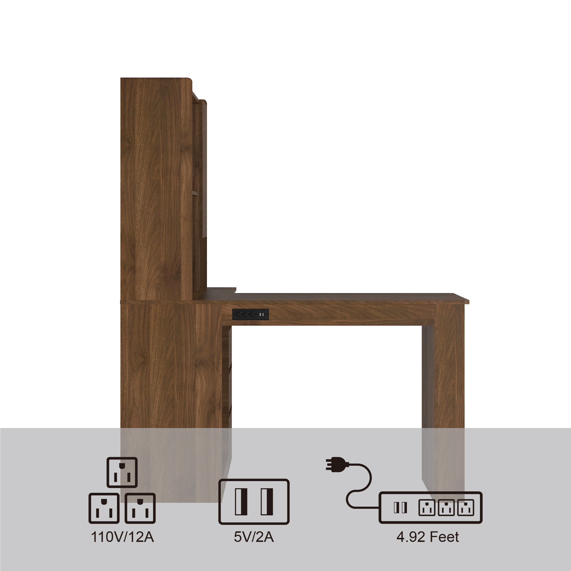 L-Shaped Desk with Drawers, picture 4 of 4