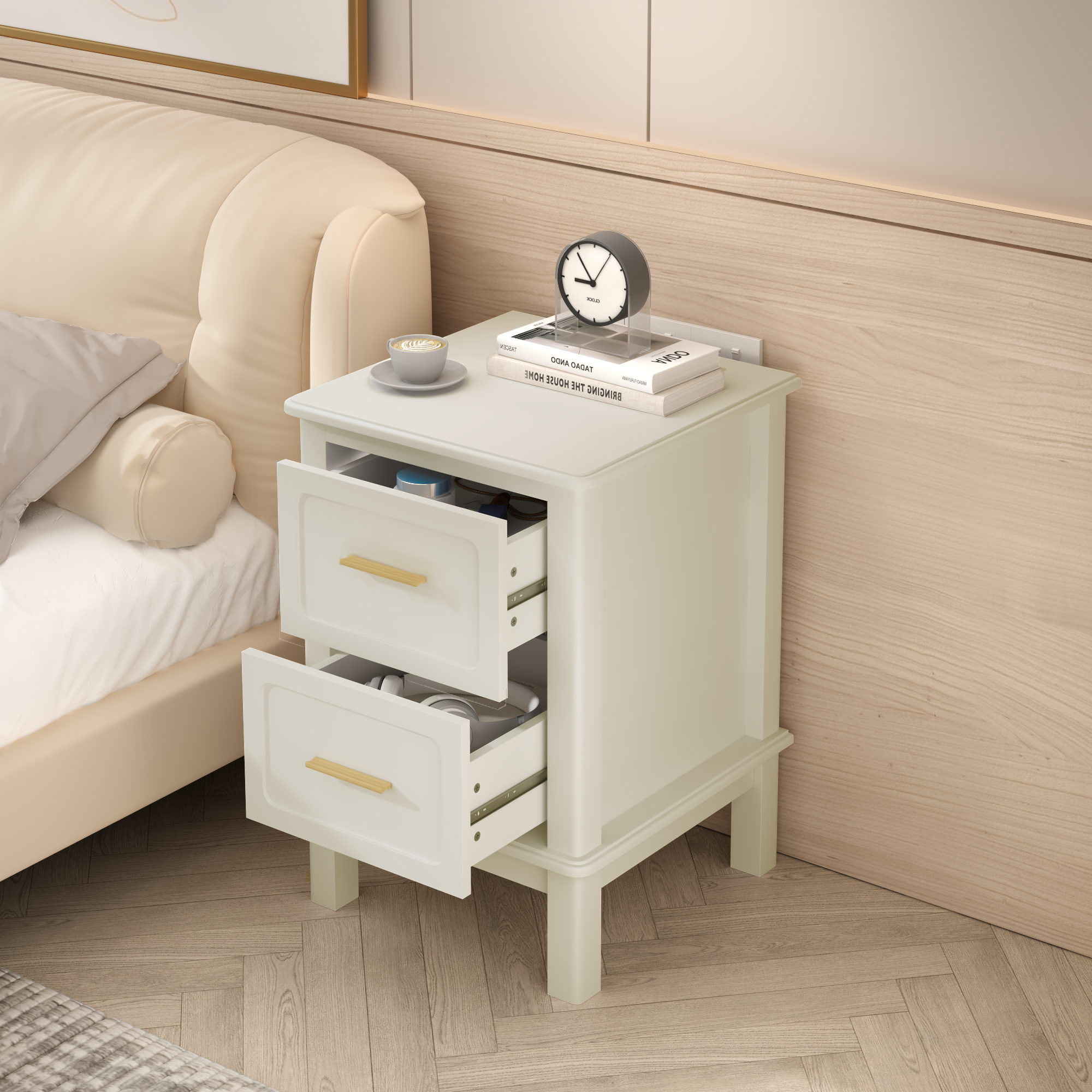 Two Drawer Nightstand, picture 3 of 5