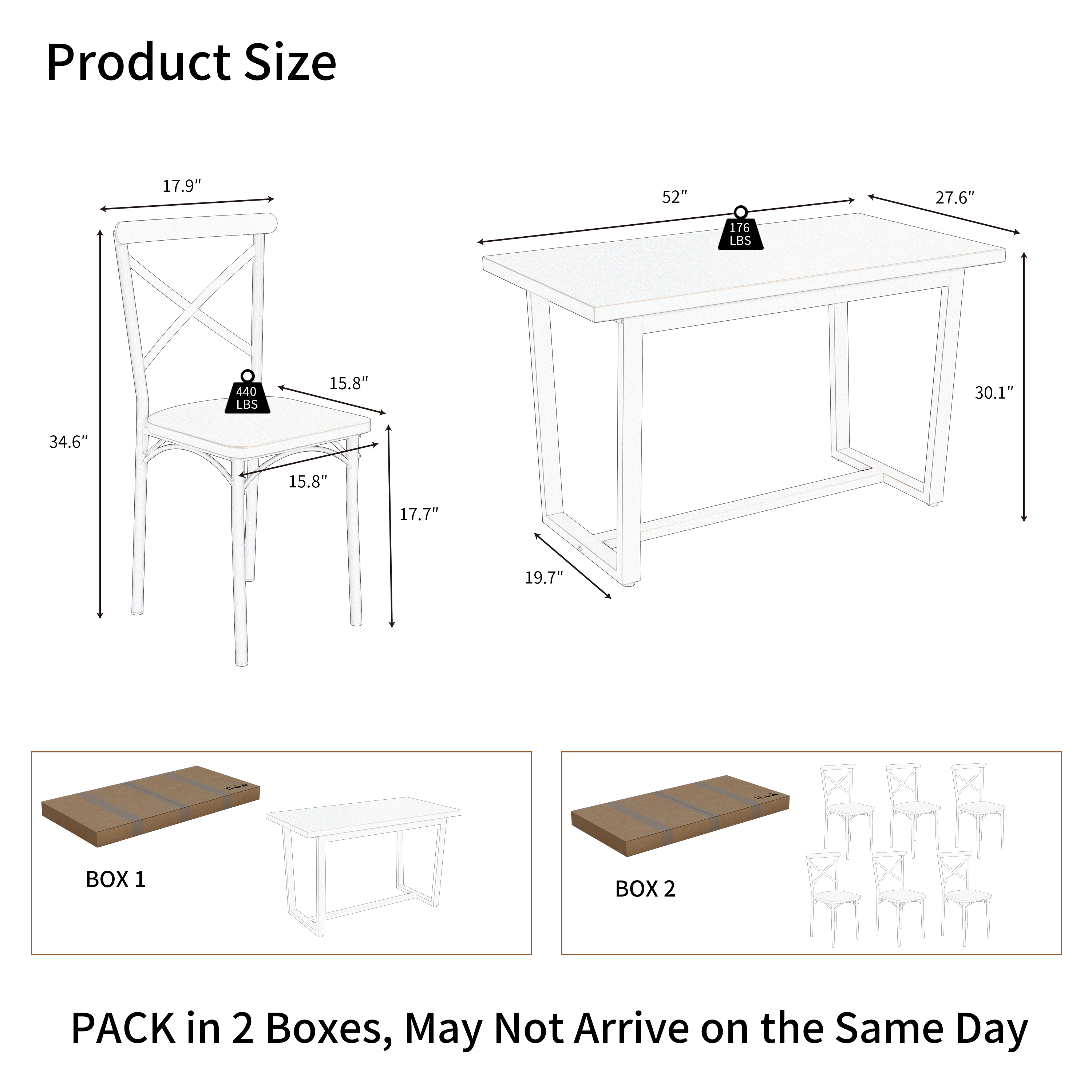 7 Piece Dining Table Set, picture 4 of 5