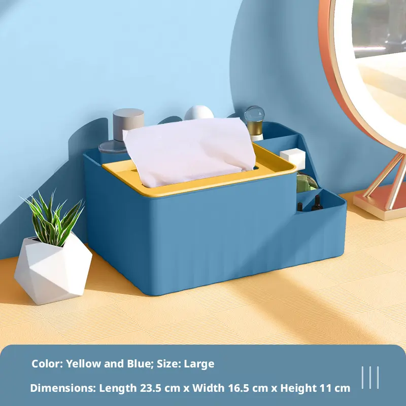 Pulling paper towel box-blue-multifunctional thickened large *[Patent]