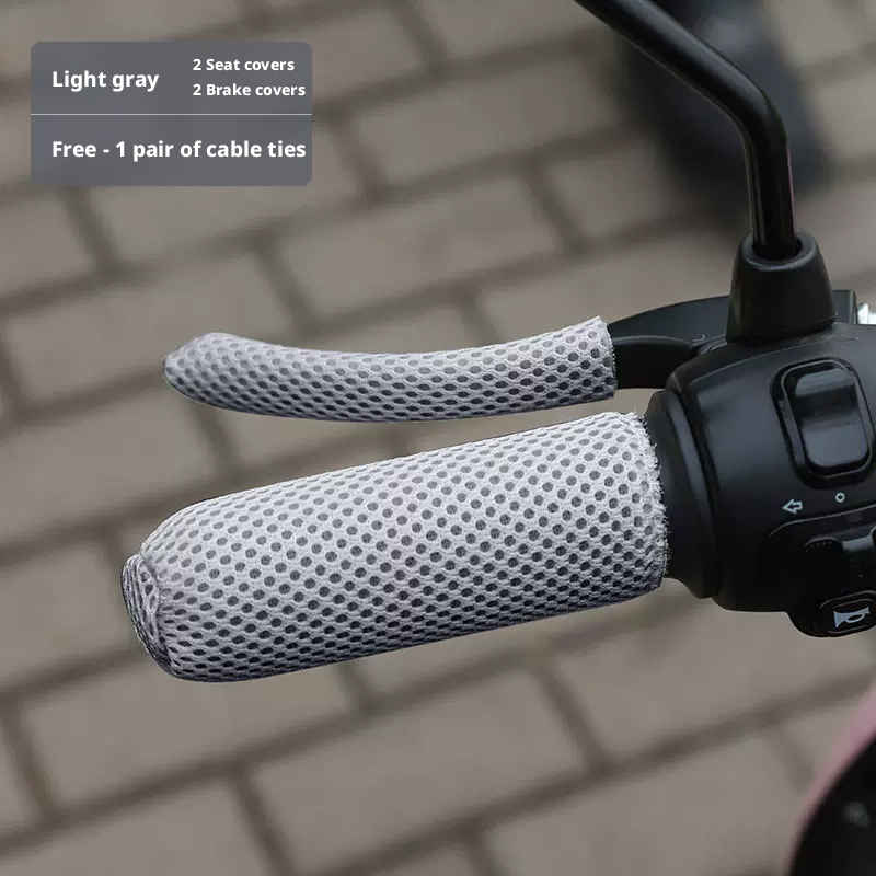 Ice silk handlebar cover-gray-one size fits all-1 set