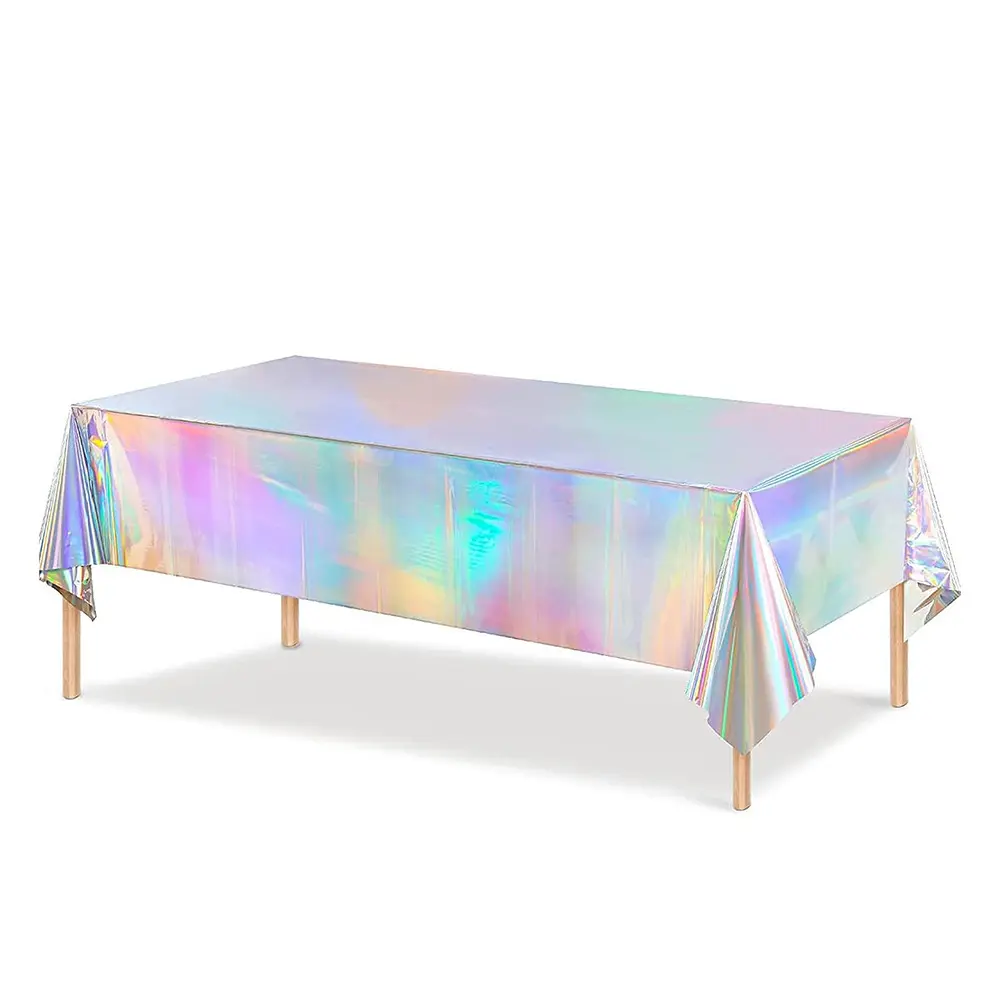 Laser colorful tablecloth-137 * 183cm silver-1 pack