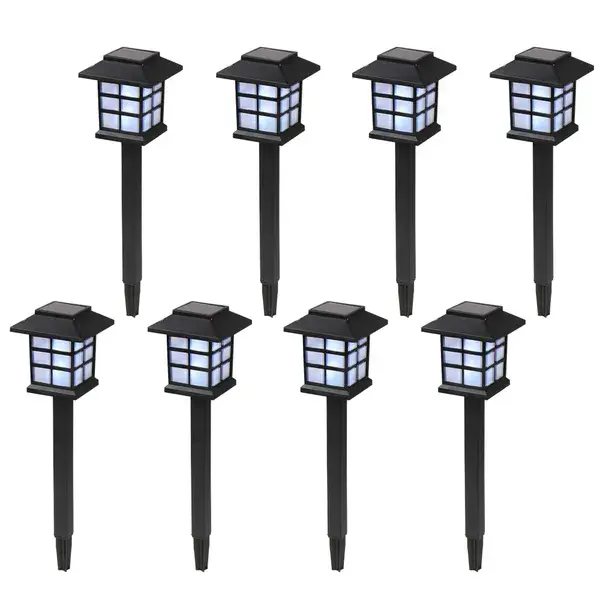 White LED Solar Lantern Torch Light Garden