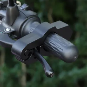 Handlebar Lock-Aluminum Alloy Anti-theft-Black-Mounted on a Paper