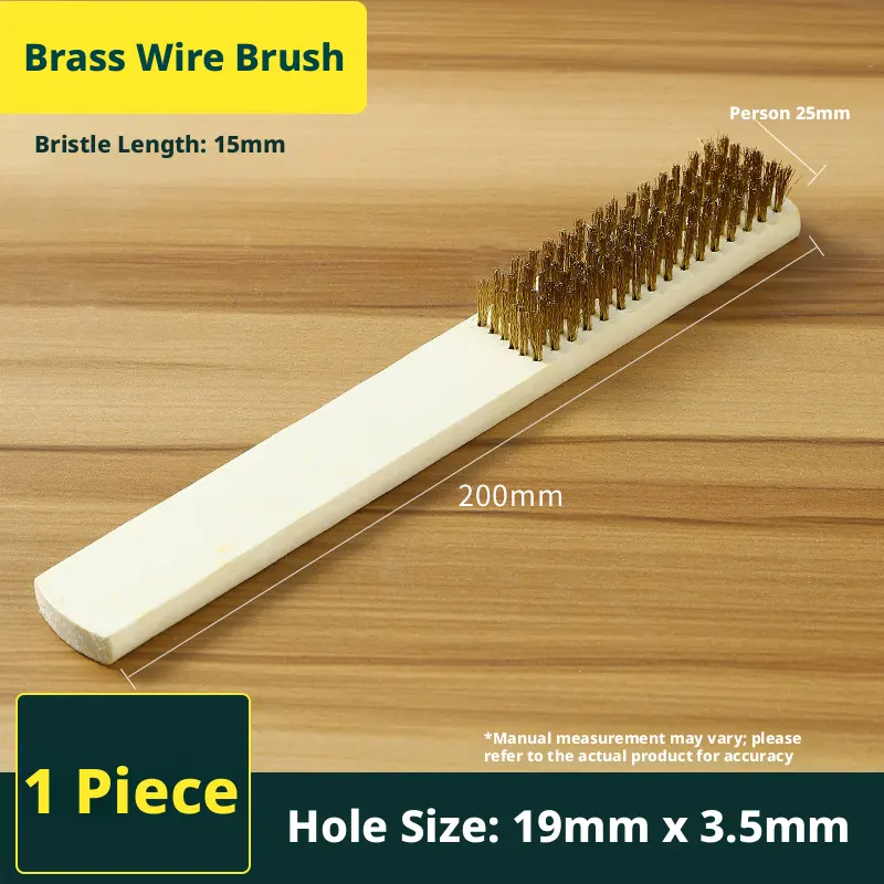 Steel wire brush-brass brush