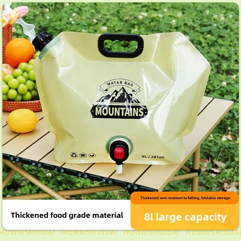 Portable water storage bag-yellow-8L