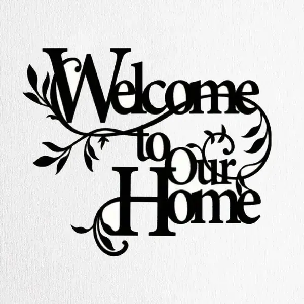 CIFbuy Iron 'Welcome To Our Home' Floral