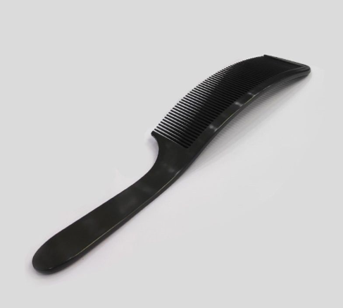 Curved flat comb-black-1 pack