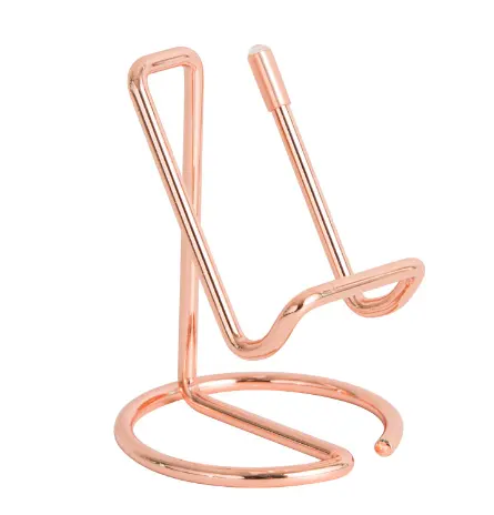 Simple wrought iron mobile phone holder-rose gold