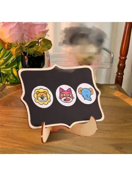 Mini blackboard sign-wavy lace rectangle- -opp bag