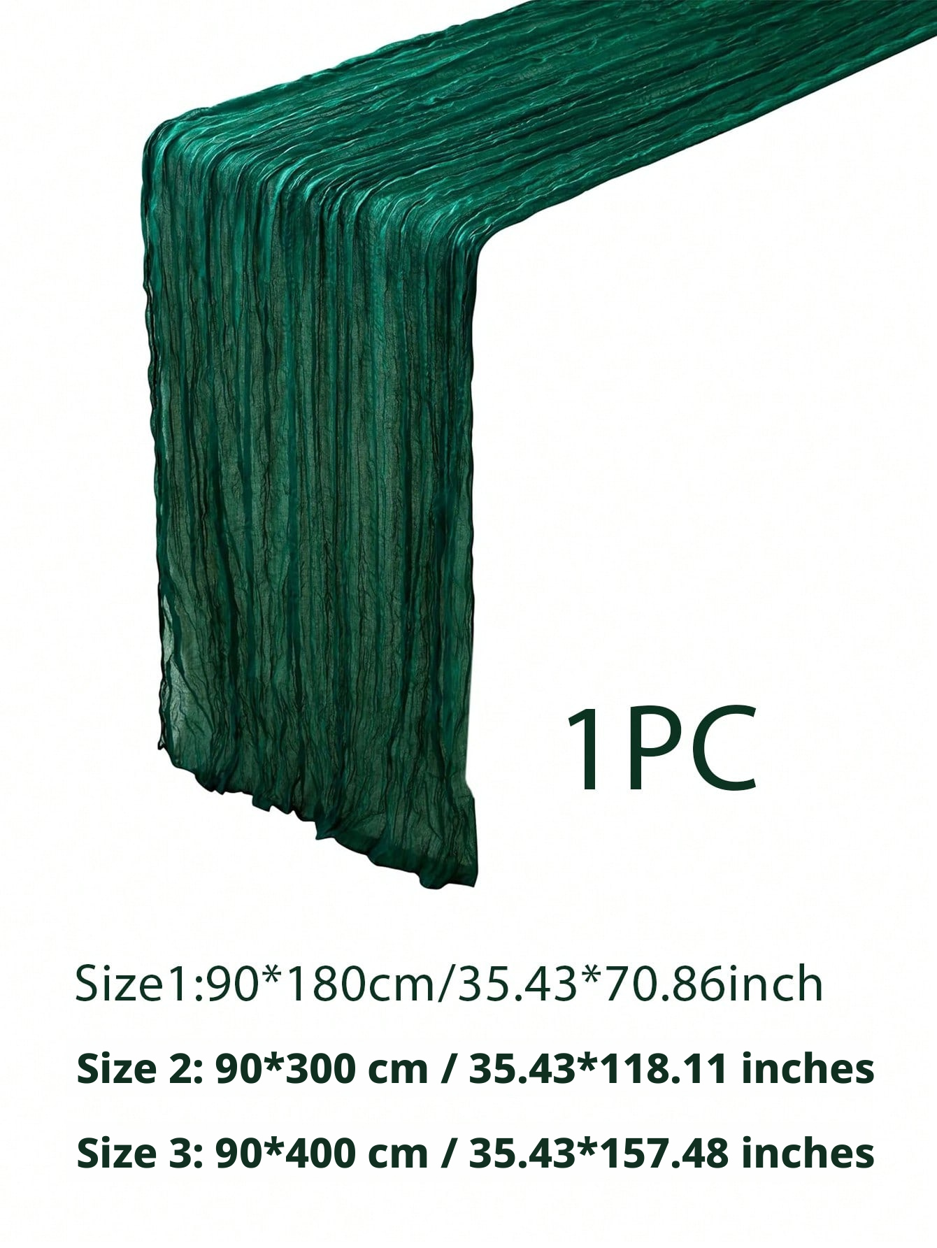 European mesh tablecloth-dark green-90 * 300cm-1 piece